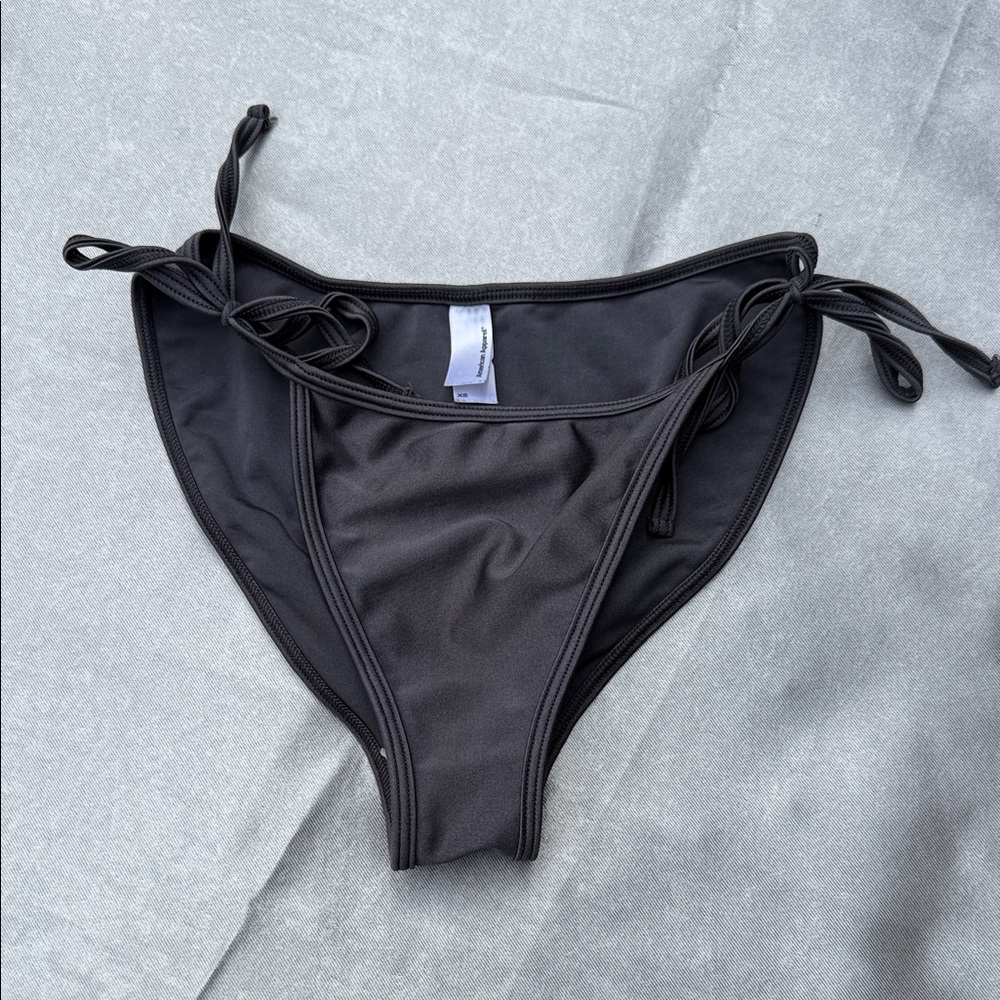 Vintage American Apparel Gray/silver Bikini Bottom with Side Ties